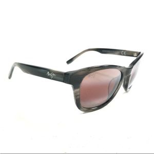 - Maui Jim Sunglasses Kaa Point MJ713-27 Gray Horn Cat Eye w/ rose lens